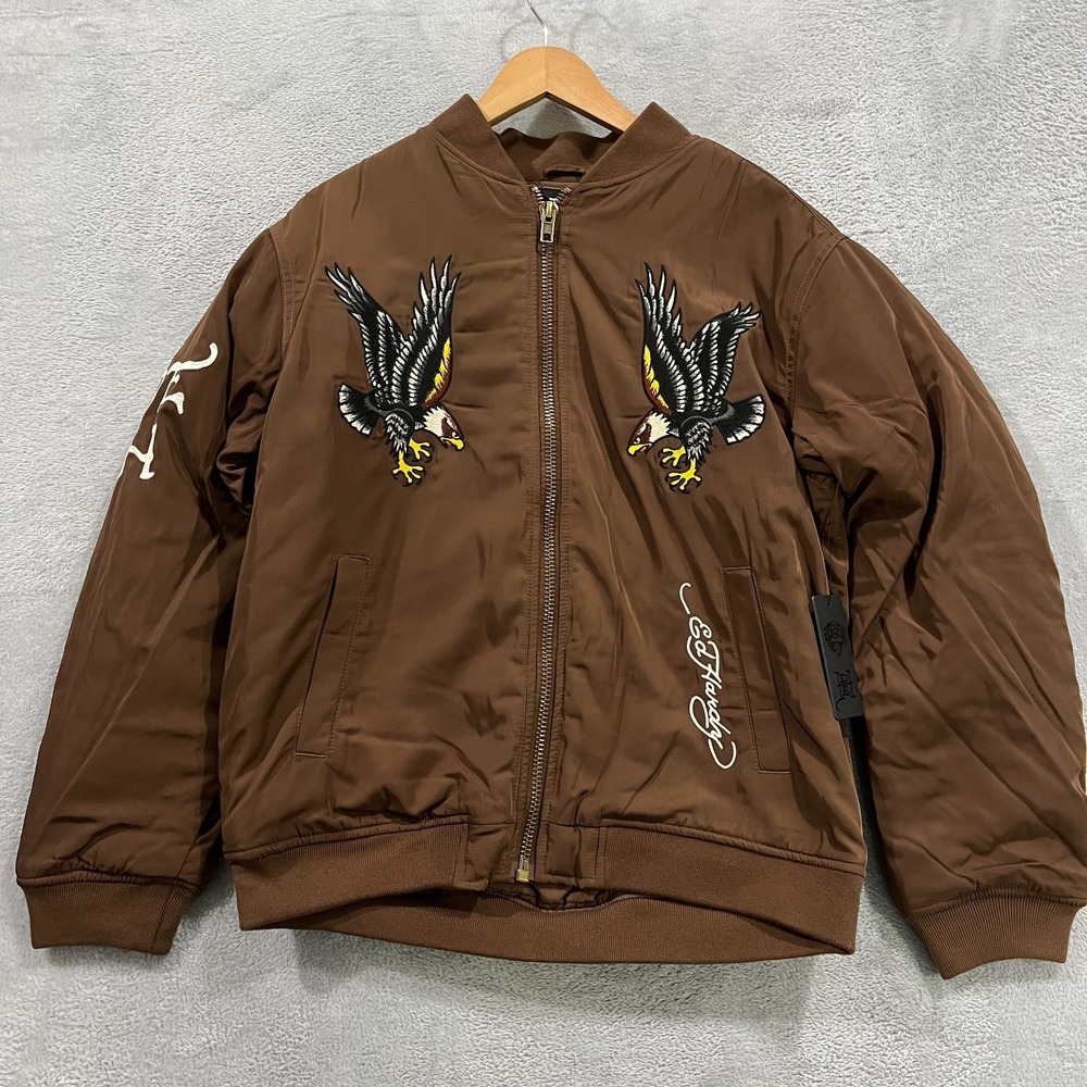 Ed Hardy Jacket Men Small Revival Padded Bomber Embroidered Jaguar‎ Japan Y2K
